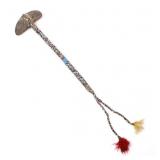 Crow Native American Beaded Stone Axe War Club