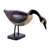 Folk Art Carved and Painted Wood Goose