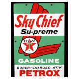 1961 Texaco Sky Chief Supreme Gas Advertising Sign