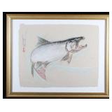 Salmon Jumping Pastel By Dan Chen