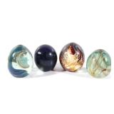 Collection of Polychrome Glass Art Paperweights