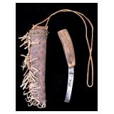 Snake Skin Sheath & Hoof Knife