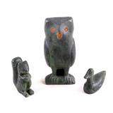 Green Talc Carving Animal Figurines