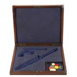 Oak Dueling Revolver & Knife Parlor Case