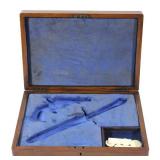 Oak Dueling Revolver & Knife Parlor Case
