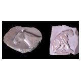 Horse Head and Lion On Pink Talc By Ray Jones