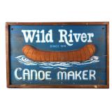 Hand Painted Canoe Maker Advertising Sign