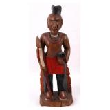 Wood Carved Counter Top Cigar Store Indian