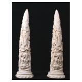 Faux Ivory Animal Decorative Tusks
