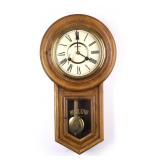 Antique Oak Regulator Wall Clock