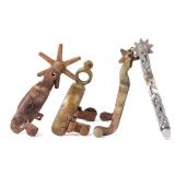 19th - 20th C. Collection of Western Single Spurs
