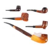 Collection of Assorted Wood Smoking Pipes
