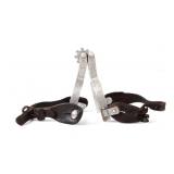 Vintage Aluminum Western Tooled Cowboy Spurs