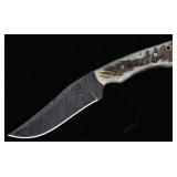 Rocky Mountain Rams Horn Damascus Bozeman Knife