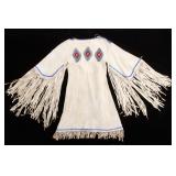 Northern Plains Beaded Buckskin Fringed Dress 20th