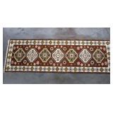 Kazak Persian Hand Knotted Wool Runner Rug 1930