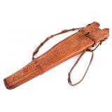 Ornate Handmade, Handtooled Leather Rifle Scabbard