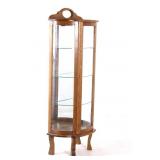 Early Quarter Sawn Oak Curio Display Cabinet