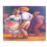 Signed Jennifer Bowman Painting "Ballet Folklore"