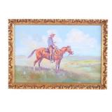 Ace Powell (Montana 1912-1978) Original Oil Rider