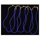 Hudson Bay Blue White Heart Trade Bead Necklaces