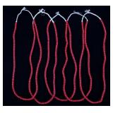 Hudson Bay Red White Heart Trade Bead Necklaces