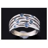 Montana Yogo Sapphire 14K White Gold Ring