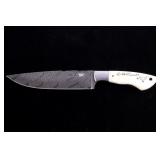 M.T. Knives C.M. Russell Signature Damascus Knife