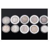 Collection of Ten Morgan Silver Dollar Coins