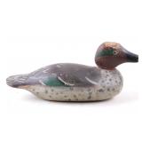 Mason Glass Eye Green Wing Teal Drake Decoy