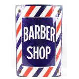 Porcelain Enamel Barber Shop Advertising Sign