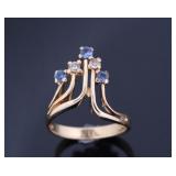 Montana Yogo & Diamond 14K Gold Ring