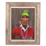 Signed Original Carl G. Bray Barn Wood Portrait