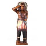 Large American Carved Cigar Store Indian