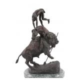 Buffalo Horse Bronze Statue By Frederic Remington