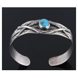 Navajo Sterling Silver & Turquoise Bracelet
