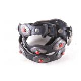 Navajo Sterling Silver Coral Concho Belt