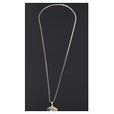 Tommy Singer Sterling & 14k Gold Buffalo Necklace