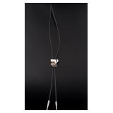 Navajo Sterling Multi Stone Covered Wagon Bolo Tie
