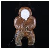 Inupiat Steatite & Ivory Sculpture by Levi Tetpon