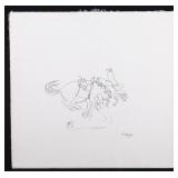 Virginia Snook Signed Bucking Bronco Sketch