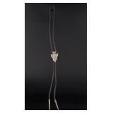 Navajo Sterling & Turquoise Arrowhead Bolo Tie