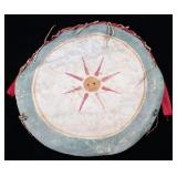 Apache Style Polychrome Parfleche War Shield