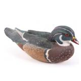 B Mentry Signed Hand Carved Wood Duck Decoy