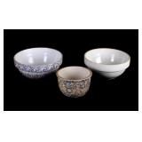 Early Sponge Ware Mixing Bowls (3)