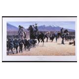 1995 Larry Zabel "Montana Black Gold" Lithograph