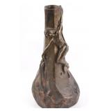 Large Nude Copper & Plaster Vase