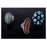 Navajo Old Pawn Sterling Silver Ring Collection