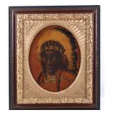 Original Native American Chief Portrait Painting