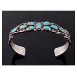 Navajo Sterling & Turquoise Mountain Bracelet
